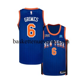 Maillot Basket New York Knicks Grimes 6 Nike 2023-2024 City Edition Bleu Swingman - Homme